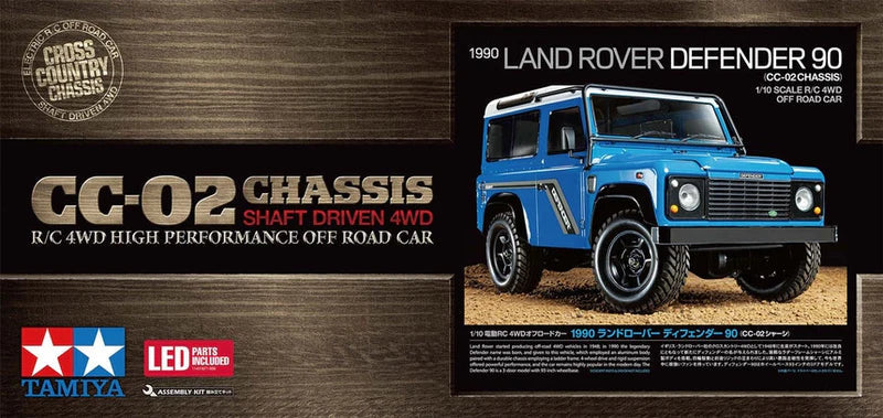 Tamiya Land Rover 90 Defender L Blue (painted) CC-02 - 47478A (ohne ESC) - RCXX - rc racing for professionals