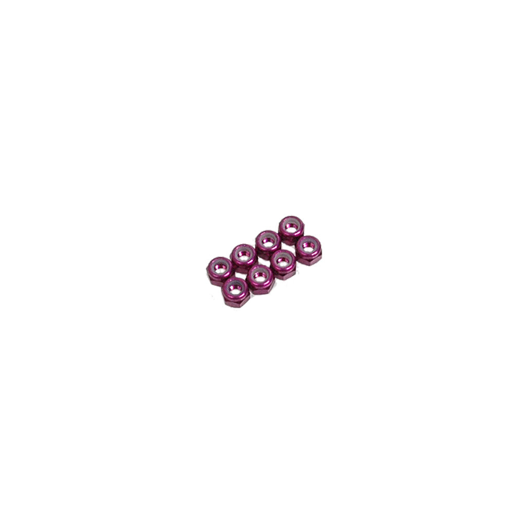 Schumacher SPEED PACK - M3 NYLOC NUT - PURPLE (8) - U2187 - RCXX - rc racing for professionals